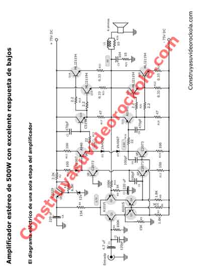 Labe adyacente foso Descargar PDF del Amplificador Estereo de 500W Cuasicomplementario