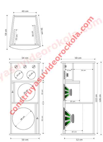 Descargar los planos de las Cabinas de Sonido de 4 vías