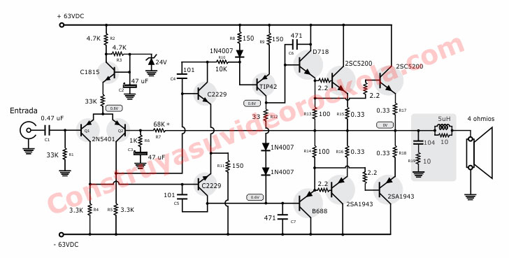 temperamento Cartero Minero Amplificador estéreo de 400W versión 2.0